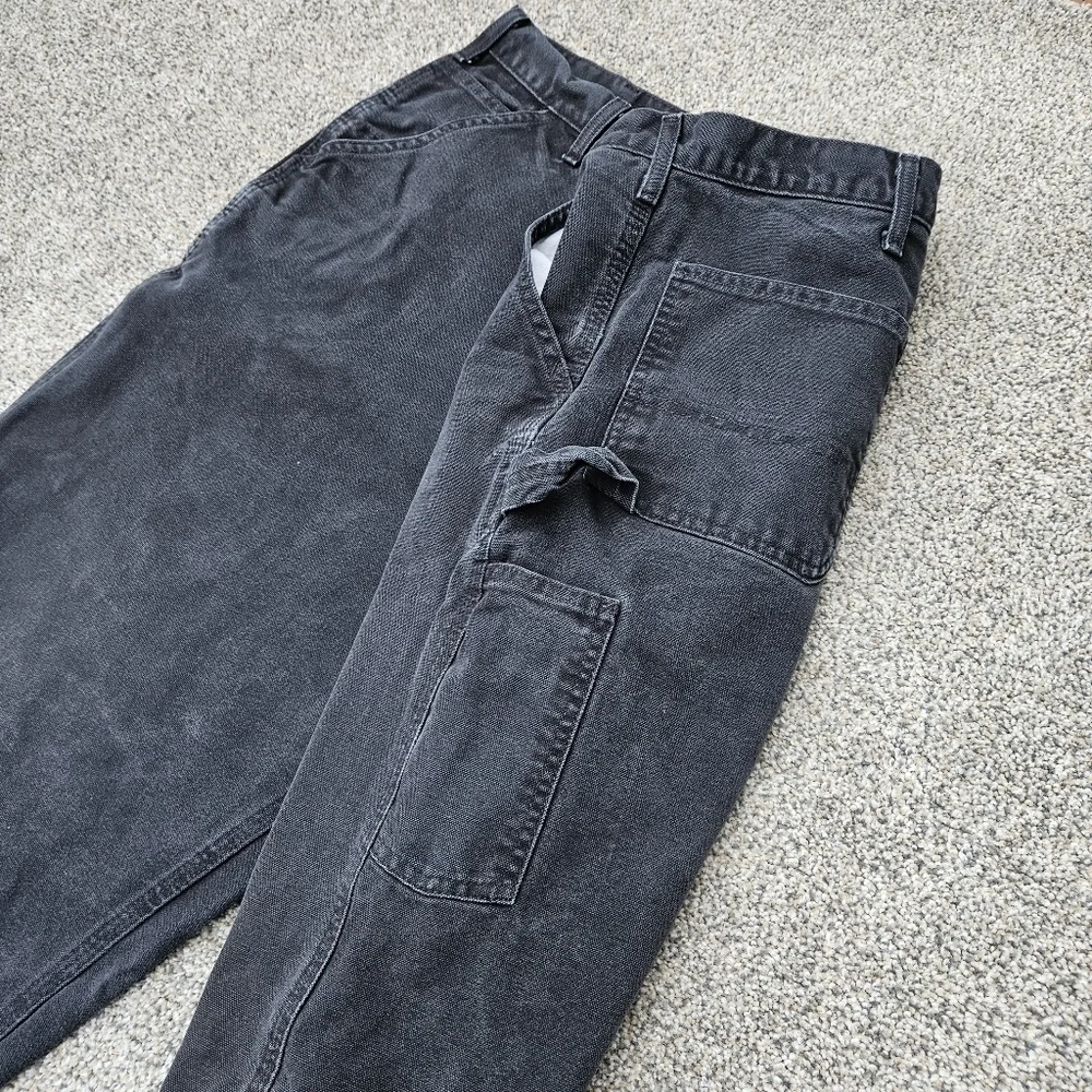 Carhartt Black Duck Canvas Carpenter Pants Original Dungaree Fit B11 BLK 44X34